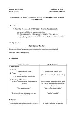 Motivating Teachers: A Lesson Plan Guide | PDF | Teachers | Motivational