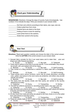 Housekeeping Linen and Laundry Guide | PDF | Laundry | Curtain