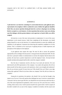 companies  tend  to  fail.  And  if  we  combined  both,  it  will  help  maintain  healthy  work
environment.
ACTIVITY 11 
A