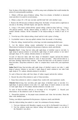 Dialysis Experiment Lab Report | PDF | Dialysis | Hemodialysis