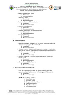 Republic of the Philippines
MARINDUQUE STATE COLLEGE
INSTITUTE OF CRIMINAL JUSTICE EDUCATION
Panfilo Manguera Sr. Rd., Tanza,