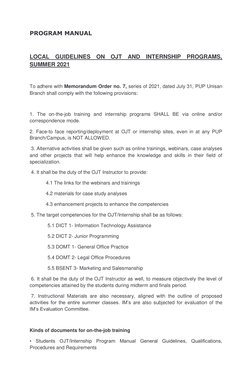 OJT Requirements Examples | PDF | Digital Marketing | Marketing