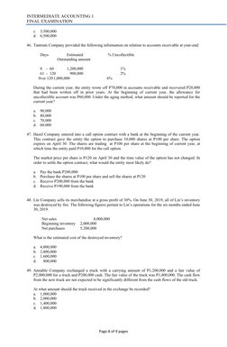 Intermediate Accounting 1 Final Exam | PDF | Historical Cost | Loans