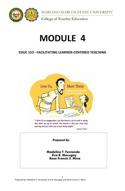 College of Teacher Education 
 
 
 
 
 
  
 
 
 
 
1 
Prepared by: Madeline T. Fernando, Eva B. Macugay and Rose Francis E. M