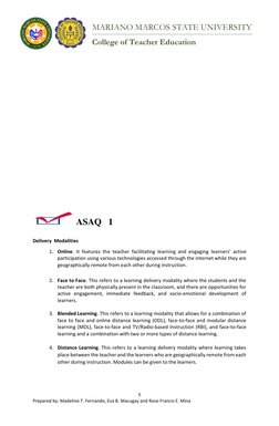 College of Teacher Education 
 
 
 
 
 
  
 
 
 
 
5 
Prepared by: Madeline T. Fernando, Eva B. Macugay and Rose Francis E. M