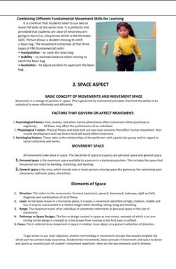 Understanding Movement Education Concepts | PDF | Space | Joint