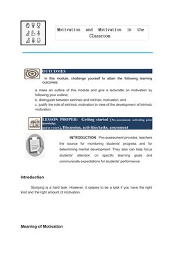 OUTCOMES
     
 In  this  module,  challenge  yourself  to  attain  the  following  learning