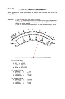 Analog Multitester Reading Guide | PDF | Science & Mathematics ...