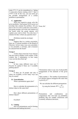 Grade 10 Permutation Lesson Plan | PDF | Permutation | Learning