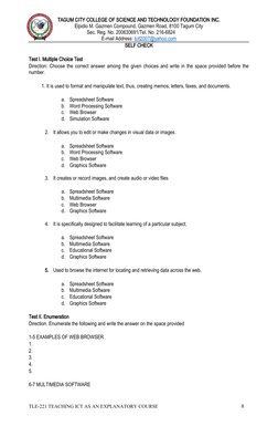 TAGUM CITY COLLEGE OF SCIENCE AND TECHNOLOGY FOUNDATION INC.
Elpidio M. Gazmen Compound, Gazmen Road, 8100 Tagum City
Sec. Re