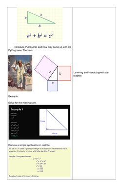Grade 9 Pythagorean Theorem Lesson Plan | PDF | Elementary Geometry