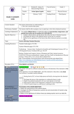 Factors Affecting Reaction Rates Lesson | PDF | Reaction Rate ...