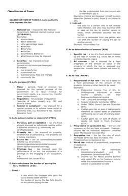 Tax Classification Overview and Examples | PDF | Taxes | Income Tax