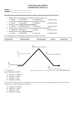 ENGLISH 6 QUARTER 3
SUMMATIVE TEST No. 2
Name: _________________________                                           
Section: