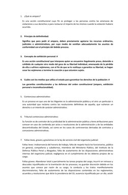 1.
¿Qué es amparo?
Es una acción constitucional cuyo fin es proteger  a las personas contra las amenazas de
violaciones a sus