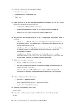 44. Indique los tres elementos de todo negocio jurídico: 

Capacidad de los sujetos.

Consentimiento que no adolezca de vic