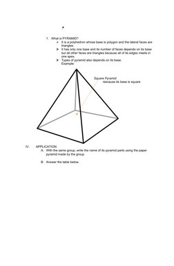 Grade VI Pyramid Lesson Plan | PDF | Geometric Objects | Classical Geometry