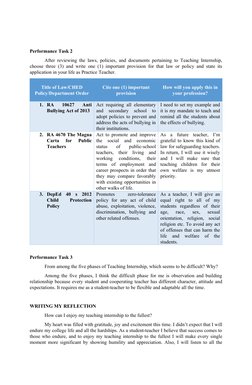 Teaching Internship Learning Task 1 | PDF | Teachers | Learning