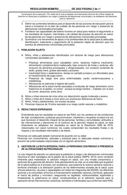 RESOLUCIÓN NÚMERO_________ DE 2022 PÁGINA 7 de 47
Continuación de la resolución: Por medio de la cual se adoptan los linea