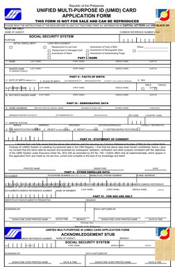 Umid Example UMID Card Application Form 2025 | PDF | Identity Document | Government ...