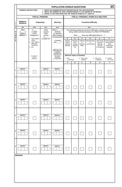 Houselisting Housing Census Form.pdf Philippine Household Census Form Sample | PDF | Undergraduate Education