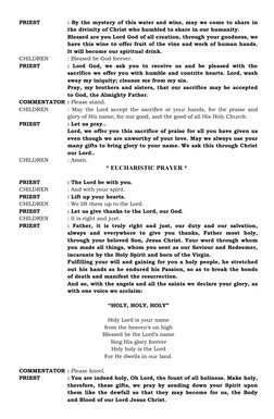 First Holy Communion Liturgy Guide | PDF | Eucharist | Lord's Prayer