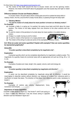 For More Notes Visit https://www.alqalamcoachingcenter.com/ 
c) The motion of the Earth around the Sun is circular motion and