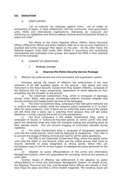 III.
EXECUTION
A.
CPNP’S INTENT
“Let  us  intensify  our  campaign  against  crime.   Let  us  create  an
atmosphere of peace