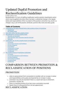 DepEd Reclassification Guidelines 2025 | PDF | Bachelor's Degree | Teachers