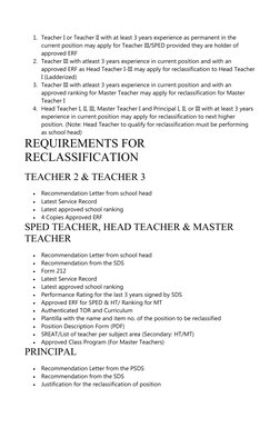 DepEd Reclassification Guidelines 2025 | PDF | Bachelor's Degree | Teachers