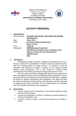 Republic of the Philippines
Department of Education
Region V (Bicol)
DIVISION OF ALBAY
SAN PASCUAL NATIONAL HIGH SCHOOL
San P