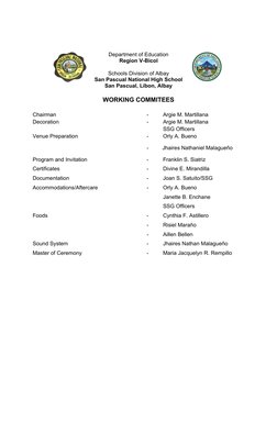 Department of Education
Region V-Bicol
Schools Division of Albay
San Pascual National High School
San Pascual, Libon, Albay
W