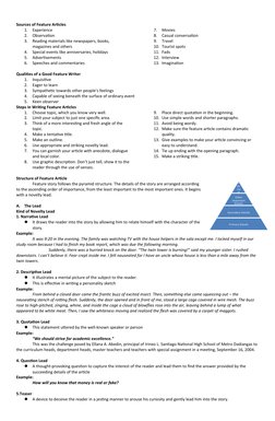 Le
ast 
Im
po
rta
nt 
De
tail
s
Other 
Important 
Details
Secondary Details
Primary Details
Sources of Feature Articles
1.
Ex