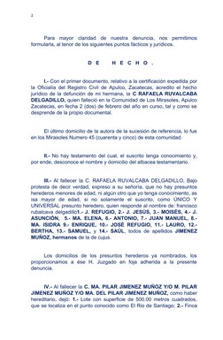 2
Para  mayor  claridad  de  nuestra  denuncia,  nos  permitimos
formularla, al tenor de los siguientes puntos fácticos y jur