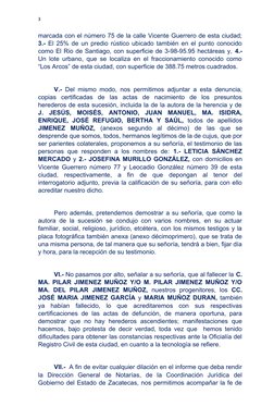 3
marcada con el número 75 de la calle Vicente Guerrero de esta ciudad;
3.- El 25% de un predio rústico ubicado también en el