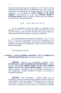 4
bautizo (anexo décimosegundo), expedida por el C. Párroco de esta
comunidad, documento del que se desprenden, entre otras c