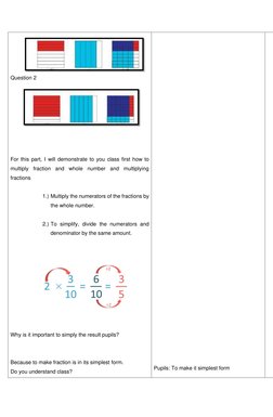 5th Grade Multiplying Fractions Plan | PDF | Mathematics | Cognition