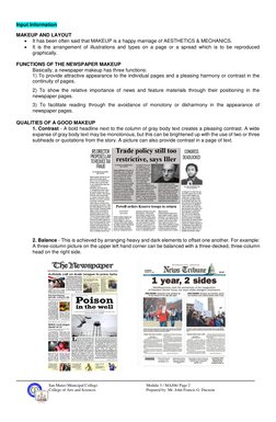 Newspaper Layout and Design Module | PDF | Graphic Design | Printing