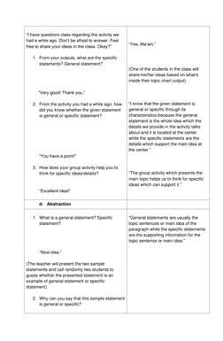 General vs. Specific Statements Lesson | PDF | Lord's Prayer