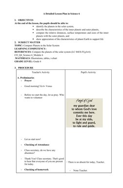 Grade 6 Solar System Lesson Plan | PDF | Planets | Solar System
