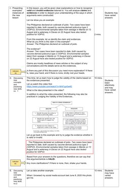 Judging Validity of Evidence in Texts | PDF | Argument | Evidence