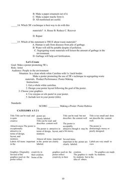 B. Make a paper ornament out of it. 
C. Make a paper mache form it. 
D. All mentioned are useful. 
 _____14. Which 5R`s techn