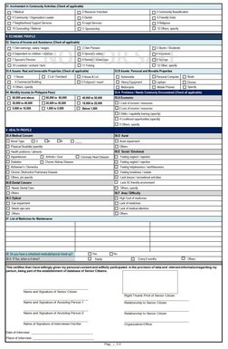 Senior Citizen Data Form | PDF