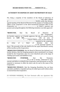 Board Resolution for Property Sale | PDF