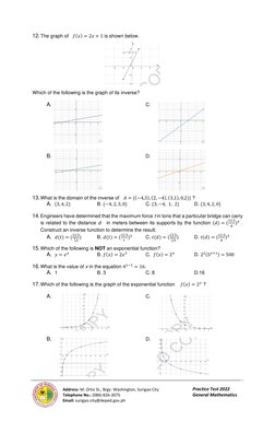 Grade 11 General Math Practice Test | PDF | Interest | Stocks