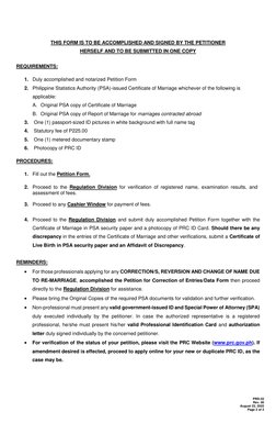 Prd 22 Form.pdf PRC Change of Status Petition Form | PDF | Identity Document | Notary ...