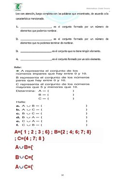 Actividades de Conjuntos para Tercer Grado | PDF | Conjunto ...