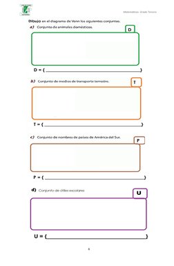 Actividades de Conjuntos para Tercer Grado | PDF | Conjunto ...