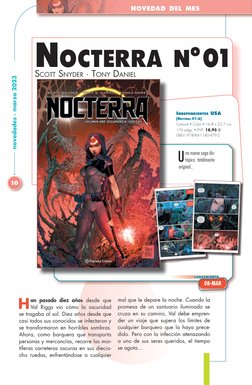 Nocterra nº 01 
Scott Snyder · Tony Daniel
Independientes USA  
[Nocterra #1-6]
Cartoné · Color · 16,8 x 25,7 cm 
176 págs. ·
