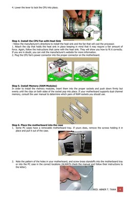4. Lower the lever to lock the CPU into place.
Step 4. Install the CPU Fan with Heat Sink
- follow the manufacturer's directi